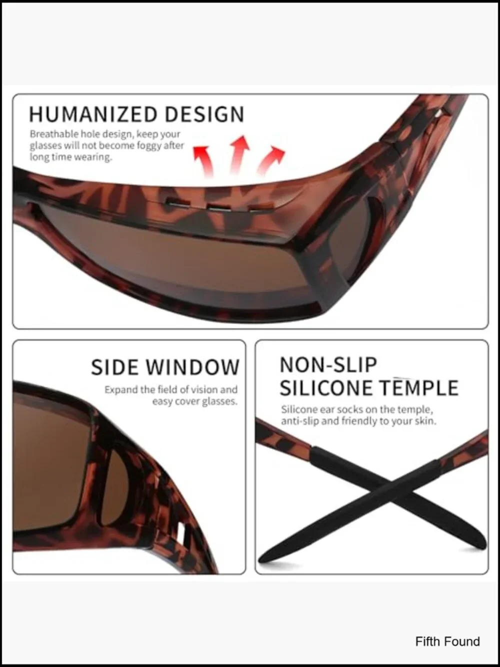 Polarized Fit Over Sunglasses Wrap Around UV400 for Men Women